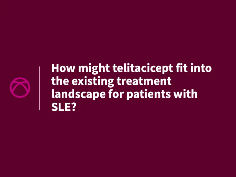 How might telitacicept fit into the existing treatment landscape for patients with SLE?